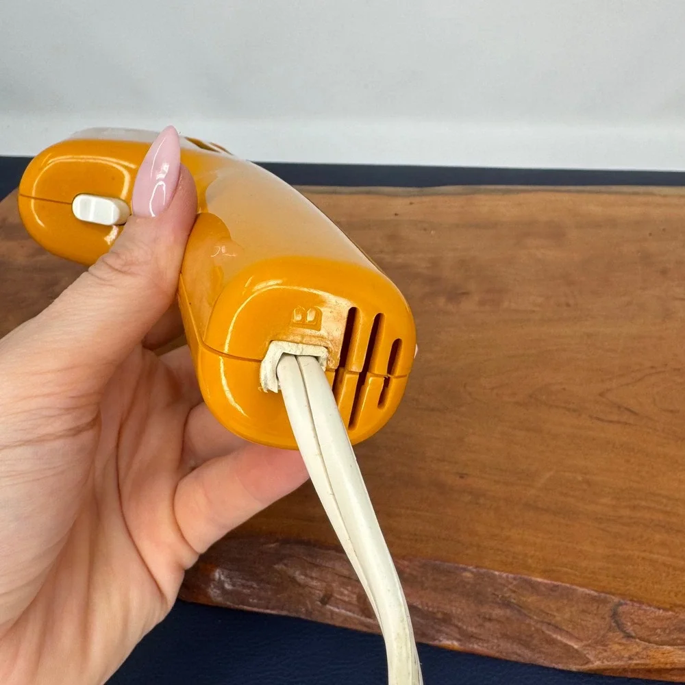 Vintage Gillette Supermax 2 Hair Dryer Yellow Model 918/919 800W 1970s Japan